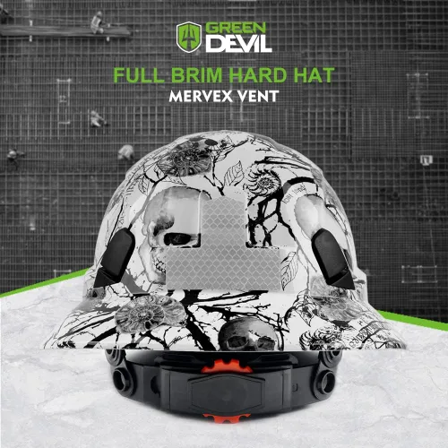 Vista 5 de GREEN DEVIL Casco de seguridad de construcción ventilado de ala completa, casco de seguridad aprobado por la OSHA Cascos De Construccion ABS