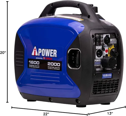 Vista 4 de A-iPower generador inversor portátil, de 2000W ultra silencioso con motor Yamaha, listo para RV, compatible con EPA, ultra ligero para uso