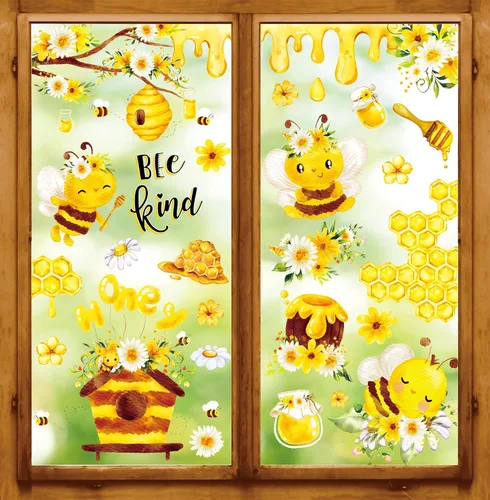 Vista 10 de Whaline Adhesivos de Ventana Felices del Día de San Patricio Pegatinas Verdes de Trébol Adhesivos de Vidrio de Trébol Afortunado de Doble Cara