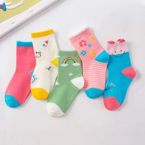 Vista 3 de Nuziku Calcetines de algodón para niñas pequeñas, 10 pares