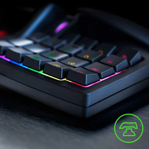 Vista 2 de Razer Teclado de juegos Tartarus V2: Interruptores de teclas de membrana Mecha - Teclado de una mano - 32 teclas programables - Iluminación Chroma