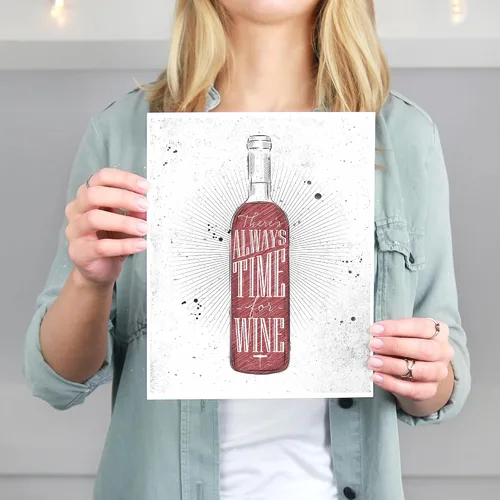 Vista 3 de DREAM BIG PRINTABLES Wine Wall Decor Art Print - Unframed - 8x10