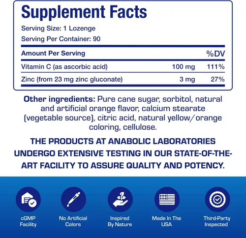 Vista 9 de Pastillas de zinc con vitamina C para apoyo inmunológico, pastillas de vitamina C y zinc de alta absorción para adultos, bienestar diario