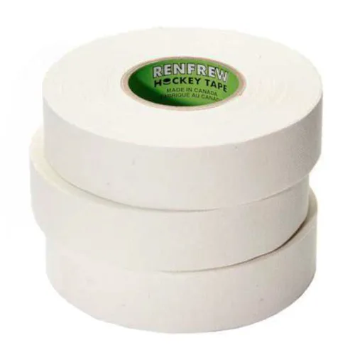 Vista 2 de Renfrew, Cinta de hockey de tela de 1 pulgada, (59.1 ft, blanco, paquete de 3)