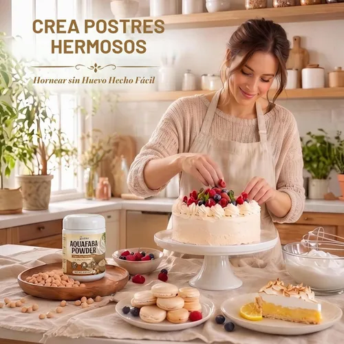 Vista 4 de Aquafaba Powder 8 oz - Reemplazo de huevo vegano para hornear