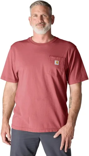 Vista 10 de Carhartt Camiseta con bolsillo Iconic K87 para hombre Piedra azul