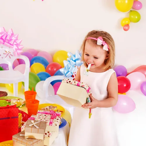Vista 3 de Toyvian 30 piezas de sopladores musicales con purpurina para fiestas, para cumpleaños, chillones de cumpleaños, para niños, cumpleaños, vacaciones