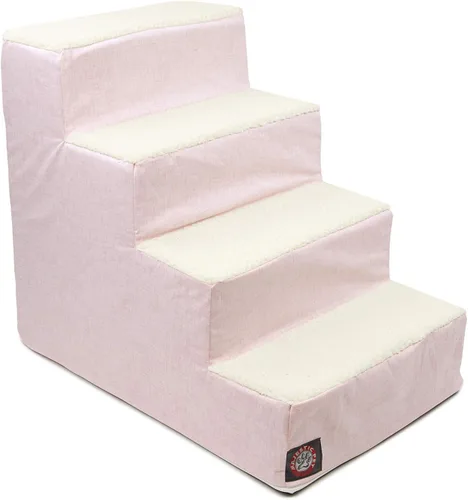 Vista 86 de Majestic Pet - Escaleras portátiles para mascotas suave escalón de espuma de sherpa escalones para perros y gatos rampa para cachorros