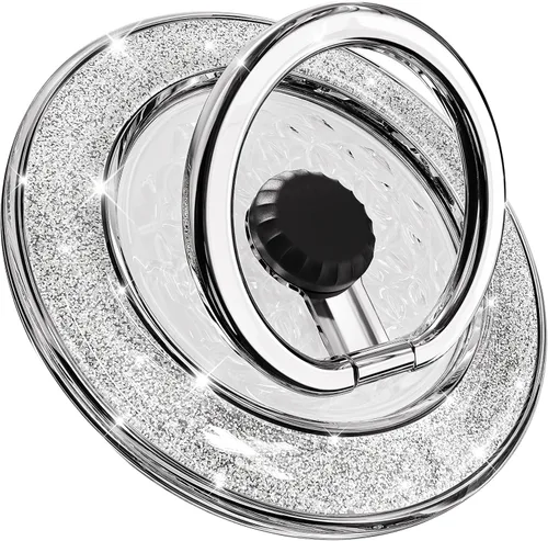 Vista 6 de Soporte magnético de anillo de teléfono para MagSafe, [rotación flexible de 360°], soporte de agarre magnético para anillo de dedo, apto para iPhone