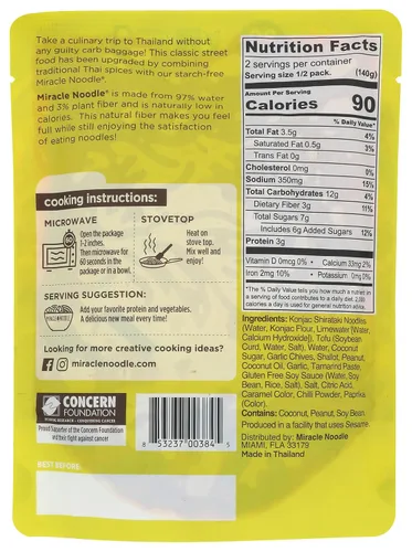 Vista 2 de MIRACLE NOODLE Ready To Eat Pad Thai, 9.9 oz