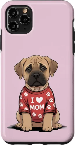 Vista 13 de Womens I Love Mom Bullmastiff Dog Mother's Day Mastiff Mom Case for iPhone 17
