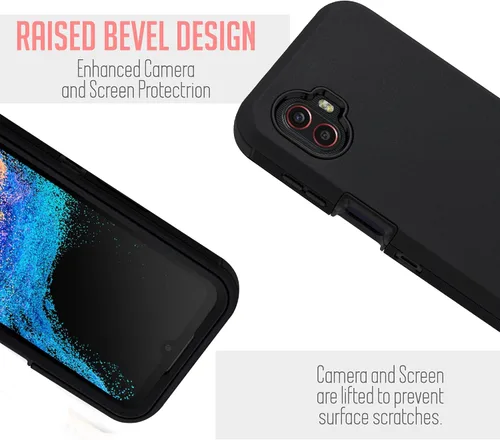 Vista 8 de Funda con clip para cinturón para Samsung Galaxy XCover 6 Pro, funda protectora de cuerpo completo para teléfono con protector de pantalla