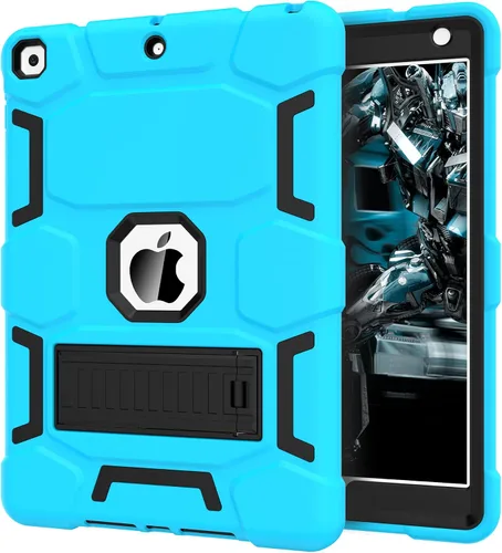 Vista 14 de CCMAO Funda para iPad de 6ª/5ª generación (9.7 pulgadas, 2018/2017), iPad Air de 2ª generación (2014) con soporte, funda protectora híbrida a prueba