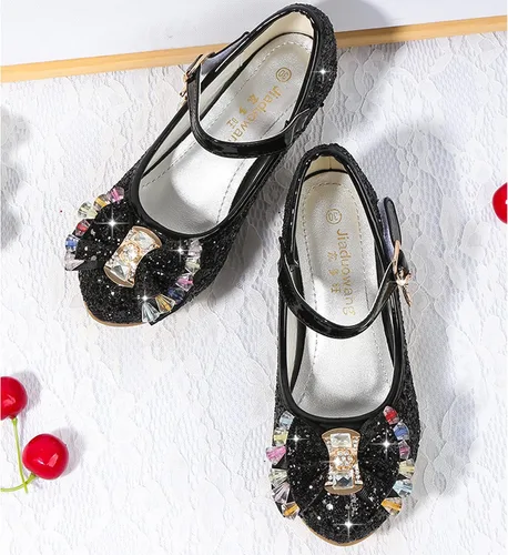 Vista 5 de Cadidi Dinos Zapatos de vestir para niñas con tacón de fiesta de boda Mary Jane Princess Flower Shoes (bebéniño pequeñoniño grande)