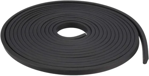 Vista 6 de uxcell Tira de sello de goma rectangular maciza, 0.197 in de ancho, 0.118 in de grosor, 3.3 ft de largo, color negro