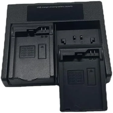 Vista 6 de Nuevo cargador de batería dual negro para Sony PSP 1000 2000 3000 nosotros universal PS110