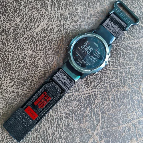 Vista 8 de Compatible con la correa de reloj Garmin, correa deportiva de nailon súper resistente con diseño de bucle tejido