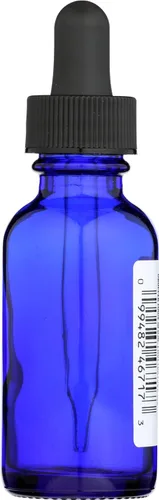 Vista 6 de Whole Foods Market, Botella de vidrio azul con tapa cuentagota, 1 onza líquida