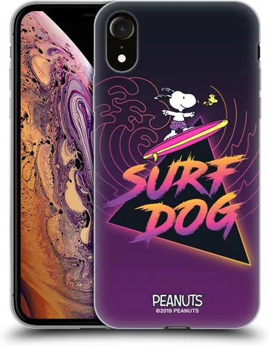 Vista 122 de Head Case Designs Funda de gel suave con licencia oficial de Peanuts Tropical Surf Snoopy Aloha Disco compatible con Apple iPhone 13 Mini Surf