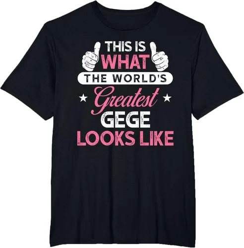 Vista 42 de Gege Gift: World's Greatest Gege T-Shirt, Negro