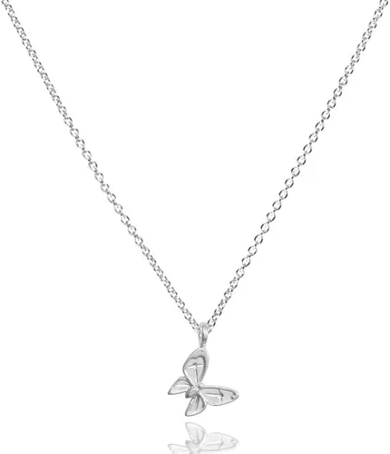 Vista 2 de Collar de amistad con brújula de mariposa y plata dorada con mensaje de buena suerte, con colgante de tarjeta de felicitación para mujeres y niñas