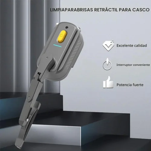 Vista 5 de Limpiaparabrisas recargable para casco de motocicleta, universal impermeable, portátil, impermeable, adecuado para la mayoría de parabrisas de casco