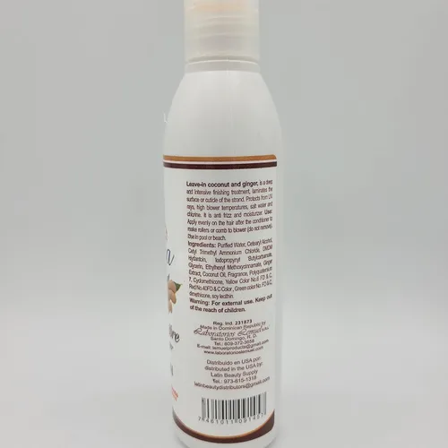 Vista 2 de Lemuel Leche Cabra coco y jengibre Leave en 8oz