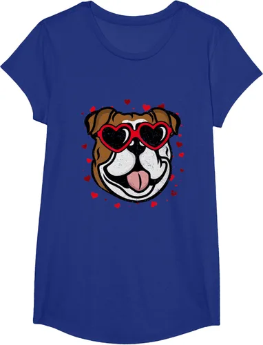 Vista 21 de Bulldog Valentine - Camiseta para amantes de las gafas de sol para perros, Negro