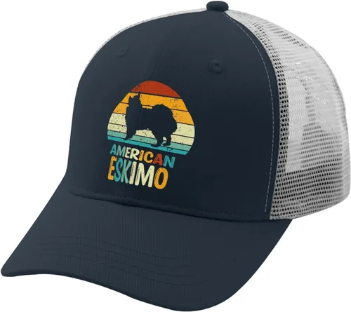 Vista 2 de devor Gorra de béisbol esquimal americana para hombre, diseño gráfico de mezclilla ajustable