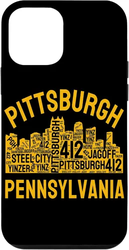 Vista 16 de Carcasa para iPhone 16 Pittsburgh Pennsylvania Steel City Skyline 412 Yinz Home