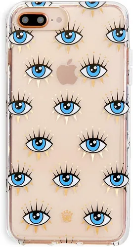 Vista 17 de VELVET CAVIAR Funda brillante iridiscente para iPhone 8 Plus/iPhone 7 Plus, funda protectora estética para mujer (cuarzo ópalo azul)