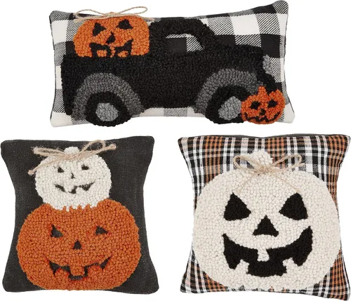 Vista 2 de Mud Pie Mini almohada de gancho de Halloween, 1 unidad (paquete de 1), camión