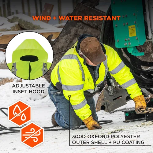 Vista 3 de Chaqueta de seguridad bomber de alta visibilidad Ergodyne Hi Vis