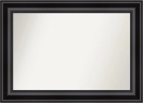 Vista 404 de Amanti Art Espejo personalizado, espejo de baño negro puente, espejo de pared o espejo de tocador de baño sobre el fregadero (26 x 26 pulgadas)