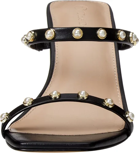 Vista 2 de The Drop Sandalias Avery de tacón alto con dos correas y punta cuadrada para mujer