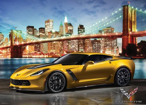 Vista 2 de EuroGraphics 2015 Chevrolet Corvette Z06: Out for a Spin Rompecabezas (1000 piezas)
