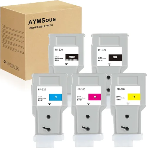 Vista 11 de Cartucho de tinta compatible de repuesto para Canon PFI-320 PFI320 PFI-320BK PFI320BK 300ML para Canon imagePROGRAF IPF TM-200 IPF TM-205 IPF TM-300