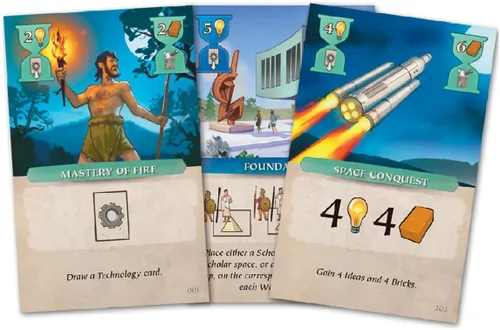 Vista 6 de Juego de mesa Time of Empires Juego de estrategia de civilización en tiempo real Juego de colocación de trabajadores impulsado por aplicaciones