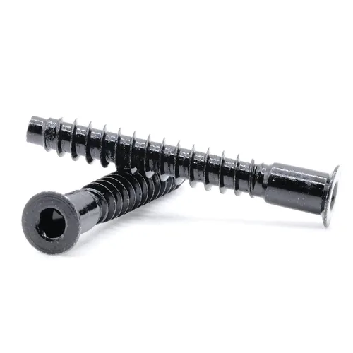 Vista 7 de ReplacementScrews Tornillos de montaje negros compatibles con IKEA Part 100219/100214 (IDANAS, HEMNES, Ivar) – Confirmat de rosca gruesa