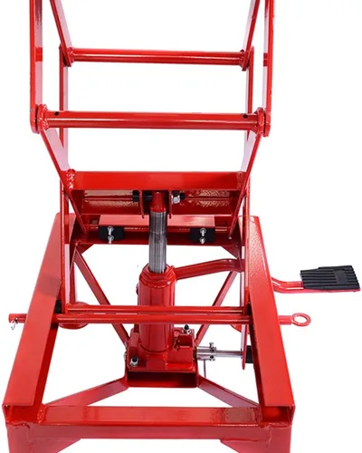 Vista 5 de 300lb Motocicleta Dirt Bike Hidráulica Scissor Piso Jack Elevación Soporte Jack