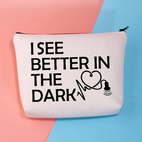 Vista 5 de BDPWSS Bolsa de maquillaje para ecografía, regalo para radiólogo, para ecografía, veo mejor en la oscuridad, regalo para técnico de ultrasonido, Ver