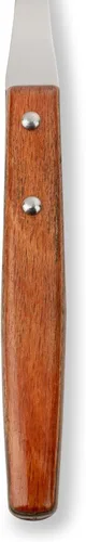 Vista 4 de Arcos Cuchillos de mesa de acero inoxidable, uso diario, hoja de 7.874 in, mango de madera comprimida, serie C, diseño duradero y elegante