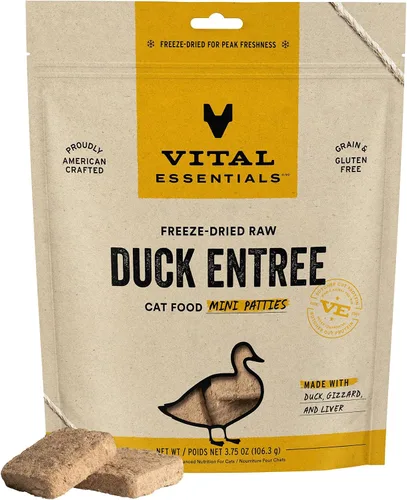 Vista 14 de Vital Essentials Alimento crudo liofilizado para gatos, mini empanadas de conejo, 8 onzas Soft, Complete Meal or Topper, Rehydrate, Made with 99%