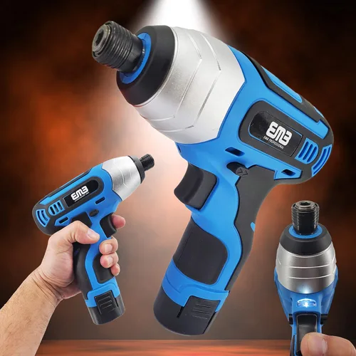Vista 2 de Destornillador de impacto inalámbrico cepillado máximo de 12 V con batería de 1/4 pulgadas