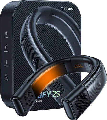 Vista 9 de TORRAS COOLiFY Cyber・2025 - Aire Acondicionado de Cuello con IA Insignia, Ventilador Portátil de Cuello de Enfriamiento Inmersivo Definitivo 【N.º 1