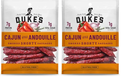 Vista 8 de Duke's Pork Cajun Andouille Smoked Shorty Salchichas de cerdo, 0.17 oz de proteína por porción, 5 oz.