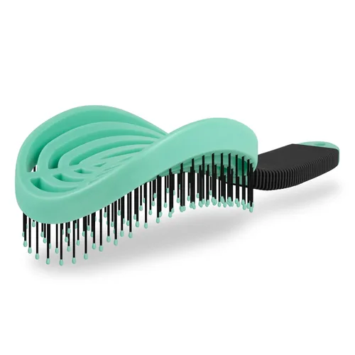 Vista 23 de NuWay® DoubleC PRO® - Cepillo patentado para el cuidado del cuero cabelludo, diseño de doble curva para masaje del cuero cabelludo