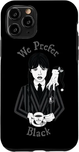 Vista 29 de iPhone 16 Wednesday We Prefer Black - Funda navideña