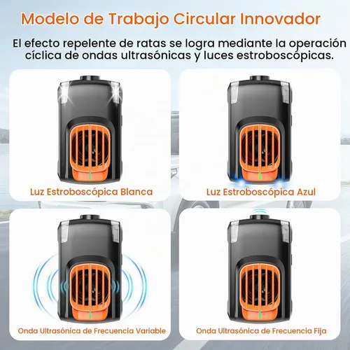 Vista 4 de Meilen Repelente de roedores para automóvil, disuasorio ultrasónico