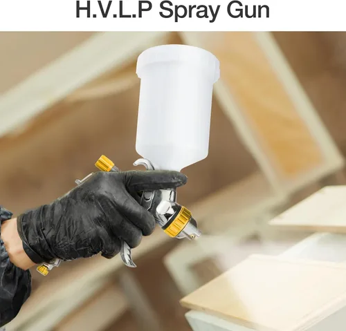 Vista 7 de FORNAX HVLP Pistola pulverizadora con boquillas reemplazables de 0.055 in, 0.067 in y 0.079 in, kit de pistola rociadora de pintura de aire